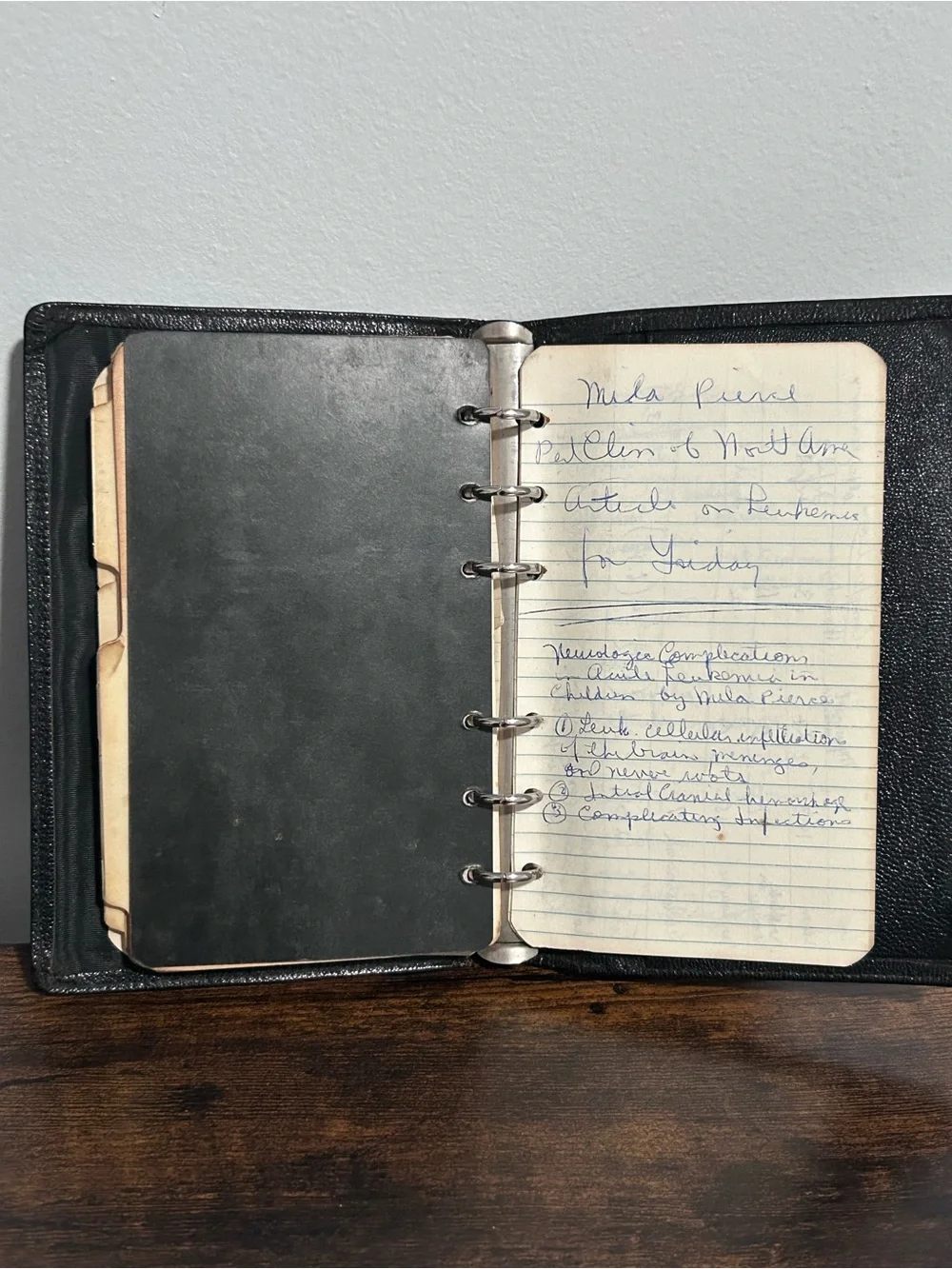1965 Vintage Medical School Student Notebook Med Notes 1960s Harold Kirkpatrick